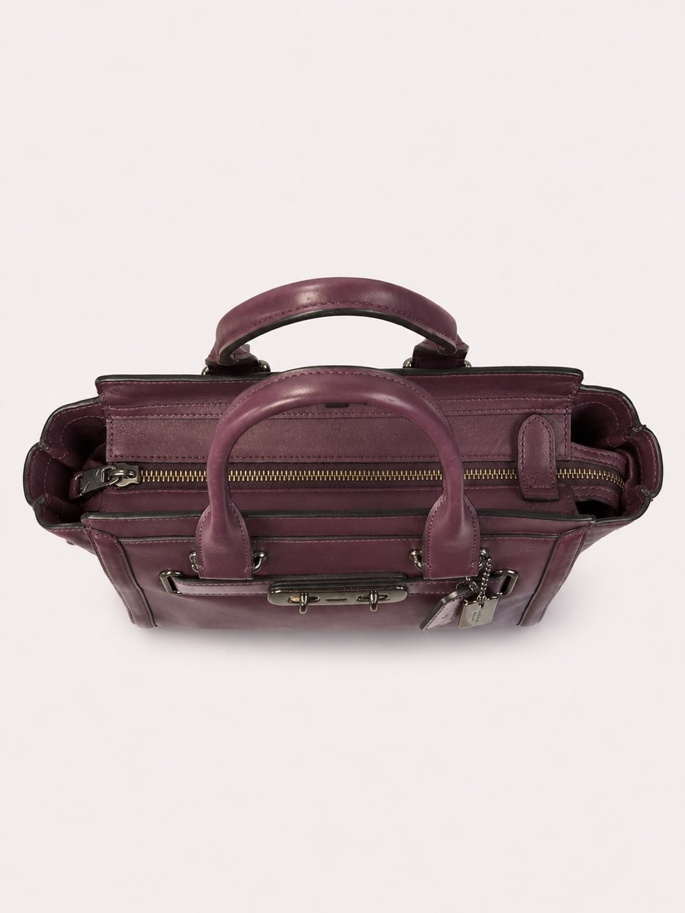 Coach Bordeaux Swagger 27 Crossbody Bag GUC - Picture 8 of 12